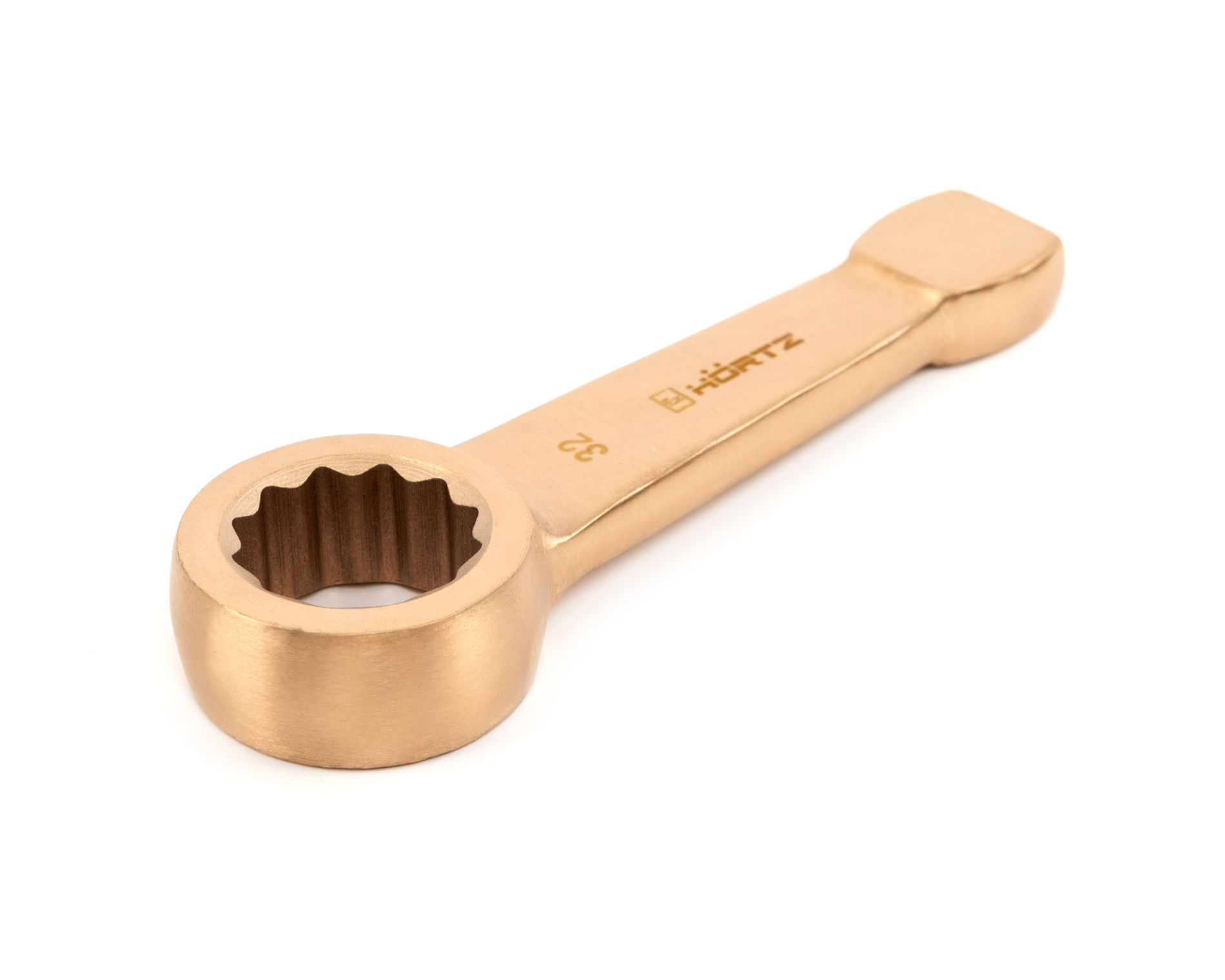 Ключ накидной односторонний ударный облегчённый 32 искробезопасный сплав BeCu 160A-32, HORTZ