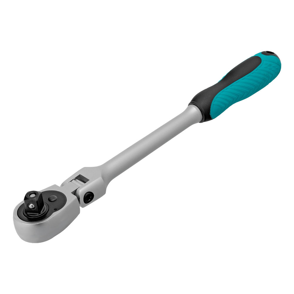 Ключ-трещотка шарнирный 1/2, СrV, 72 зуба, с быстрым сбросом, матовый хром Stels