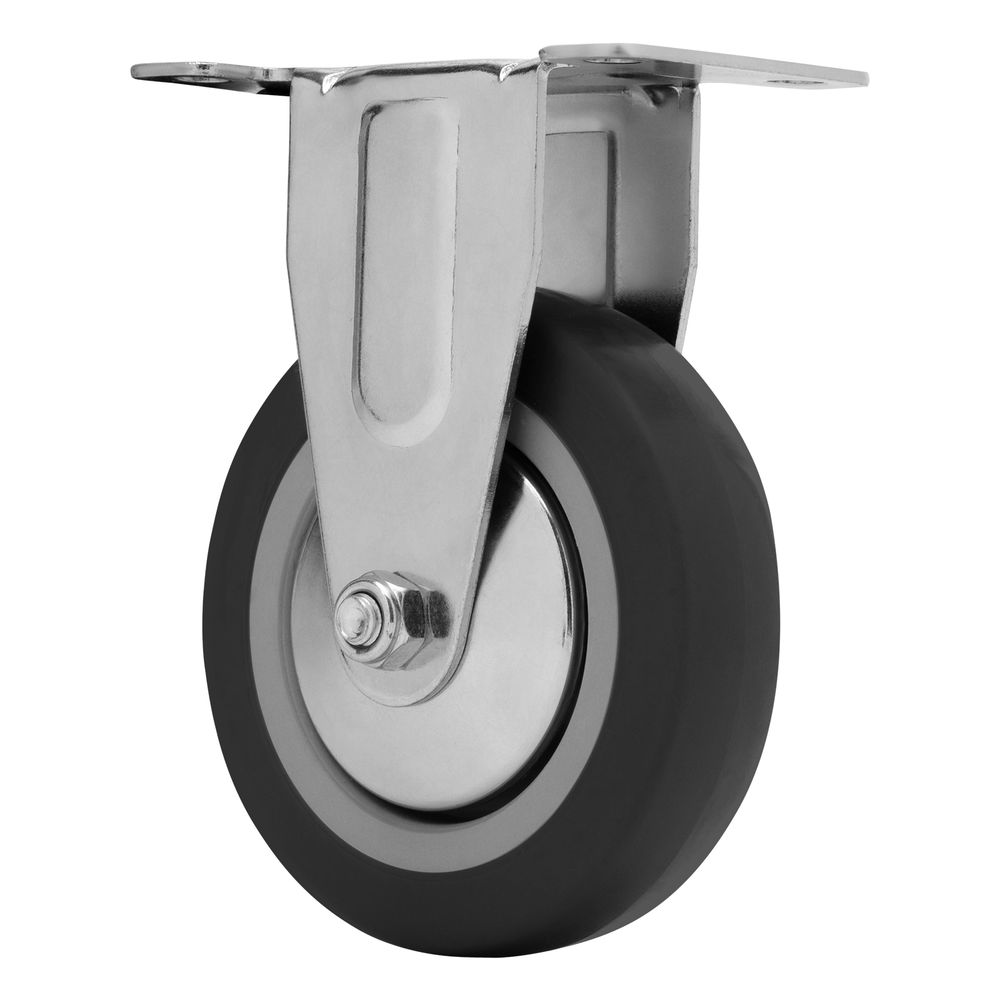 Колесо неповоротное D 100 мм, крепление платформенное Сибртех (68709)