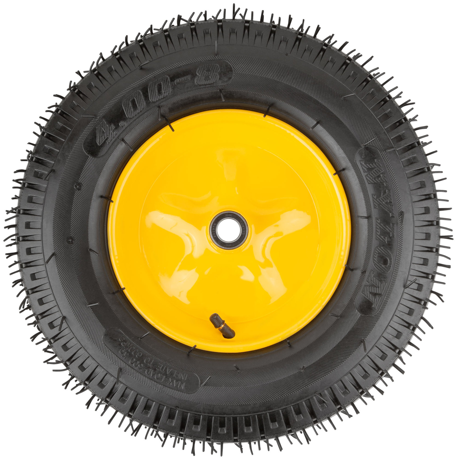 Колесо запасное, 8 слойная шина, 390х90x220 мм для тачки 77557 ( 4,80/4,00-8 ) ( посадка ширина 90 мм, диаметр 20 мм ) (77572)