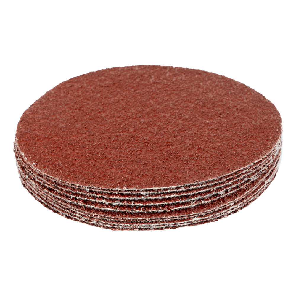 Круг абразивный на ворсовой подложке под липучку, P 24, 125 мм, 10 шт Matrix (73830)