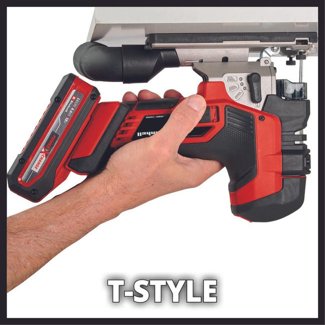 Лобзик аккумуляторный Einhell PXC TP-JST 18/135 Li BL,18В,135мм,ход 26мм,Quick,гриб.рук,без АКК и ЗУ (4321265)