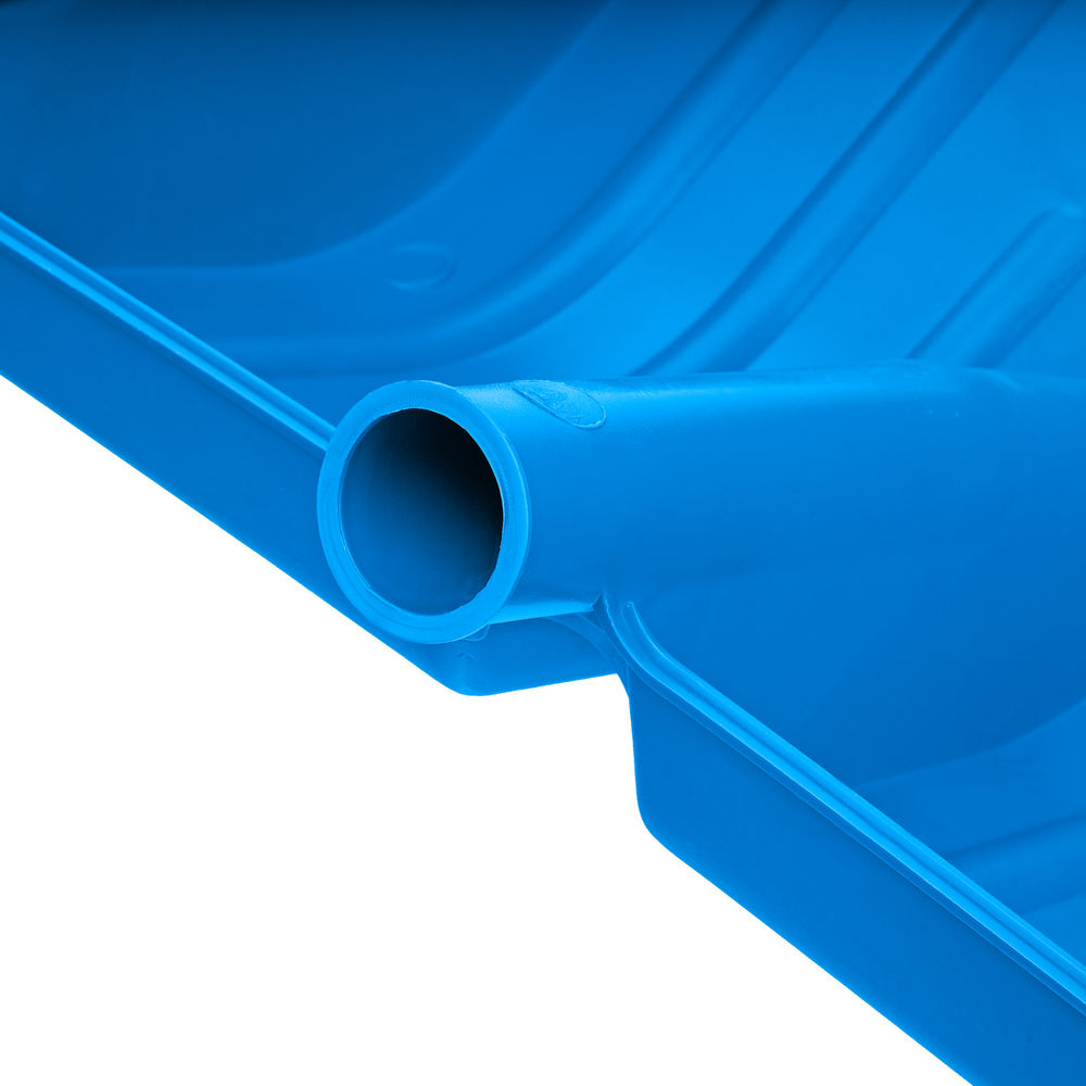 Лопата для уборки снега пластиковая, синяя, 420 х 425 мм, без черенка, Сибртех (61618)