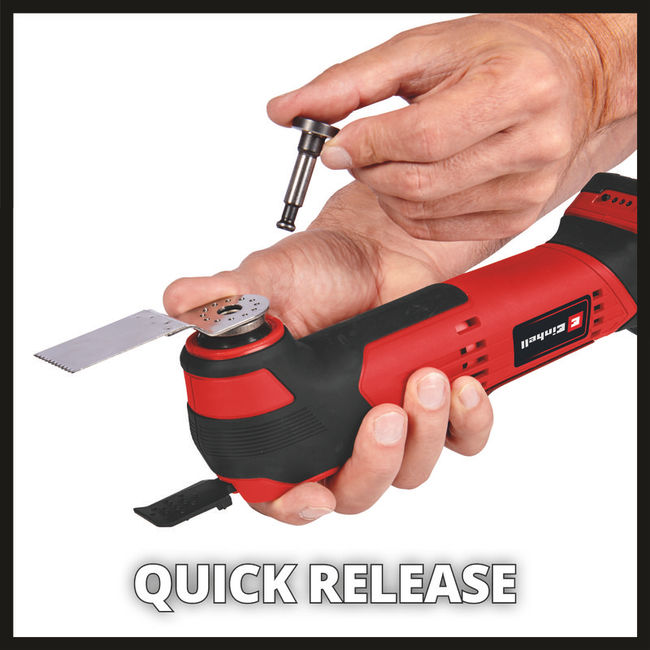 МФУ акк. Einhell TE-MG 12/1 Li 1x2,0Aч, 5000-16500кол/мин,2,8 град,Quick,слайдер,набор оснастки (4465180)