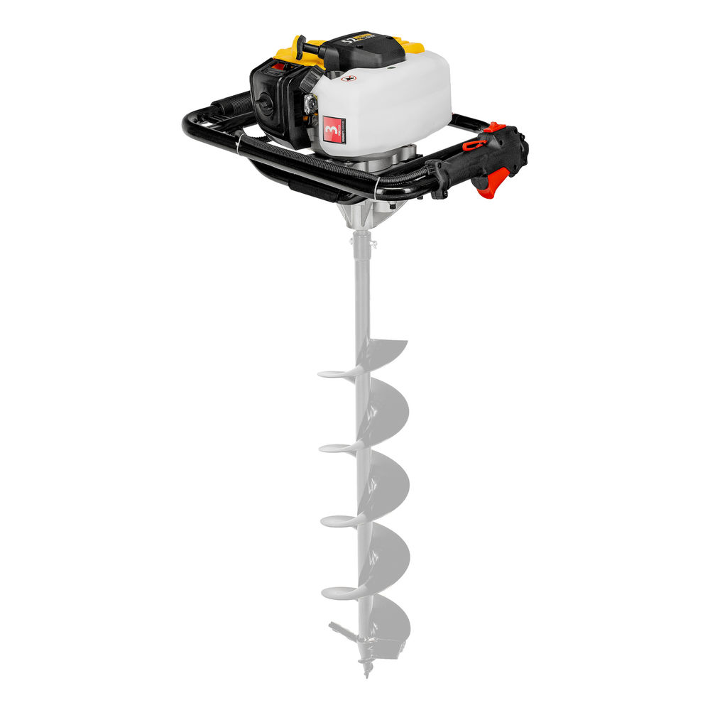 Мотобур DX-52, объем двигателя 52 см3, соединение 20 мм, без шнека Denzel (56001)