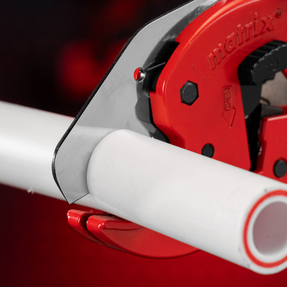 Ножницы для резки изделий из ПВХ, D до 42 мм, обрезиненная опорная рукоятка, порошковое покрытие рукояток Matrix (78412)