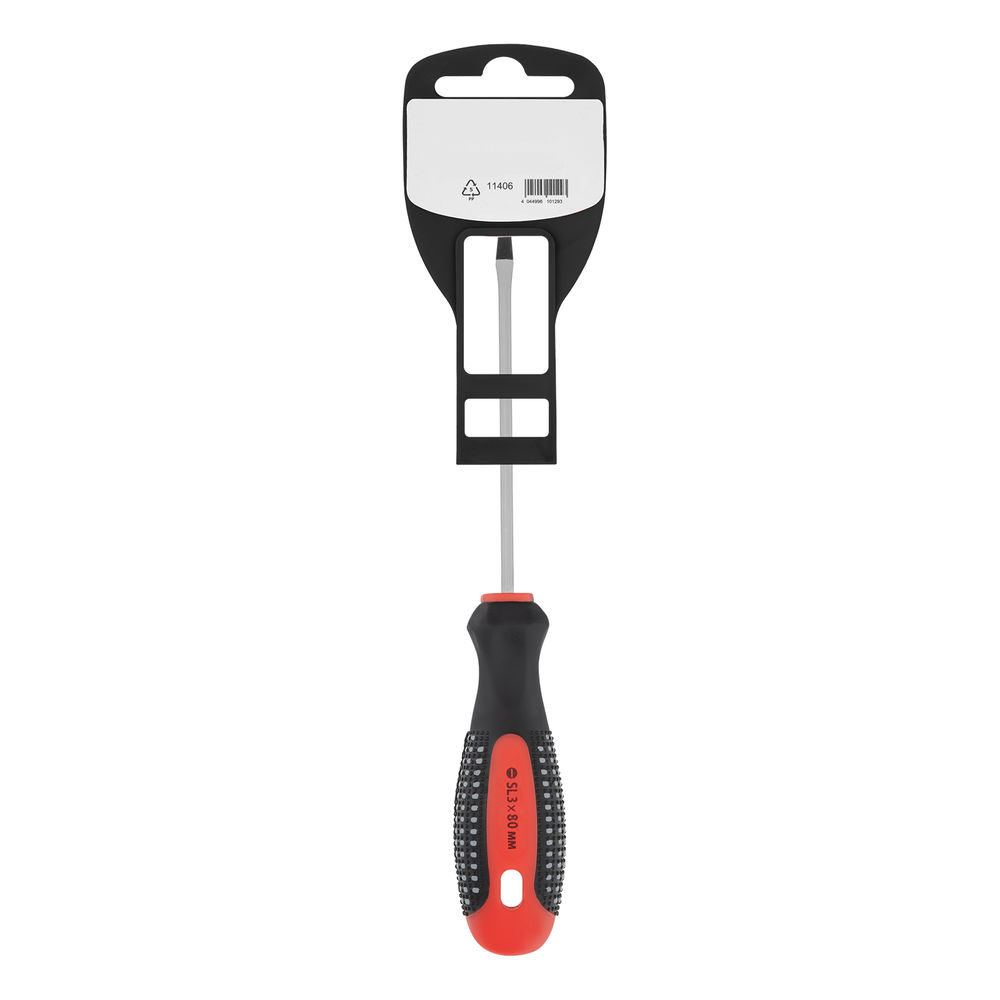 Отвертка Fusion, SL3 х 80 мм, CrV, трехкомпонентная рукоятка Anti slip Matrix