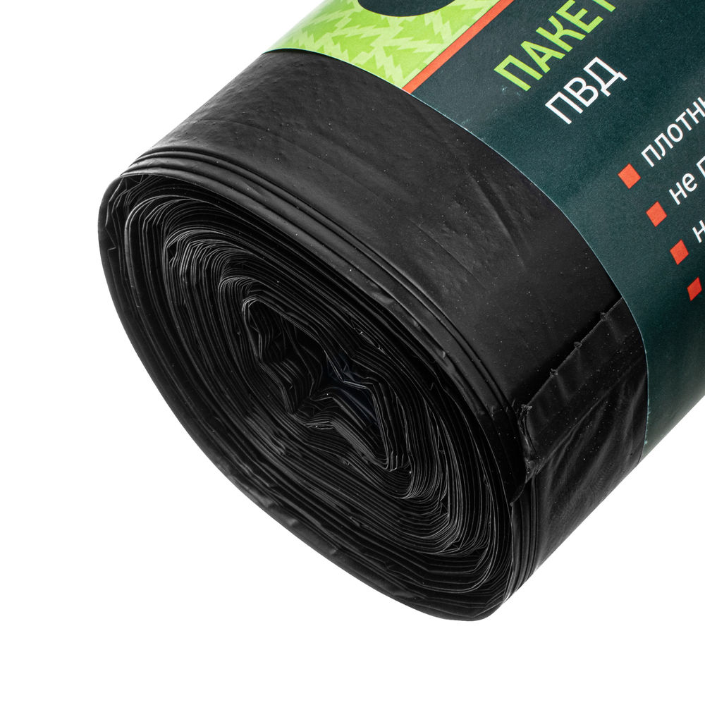 Пакеты для мусора 240 л x 10 шт, пвд, короткий ролик, тип дна Звезда Сибртех (92748)