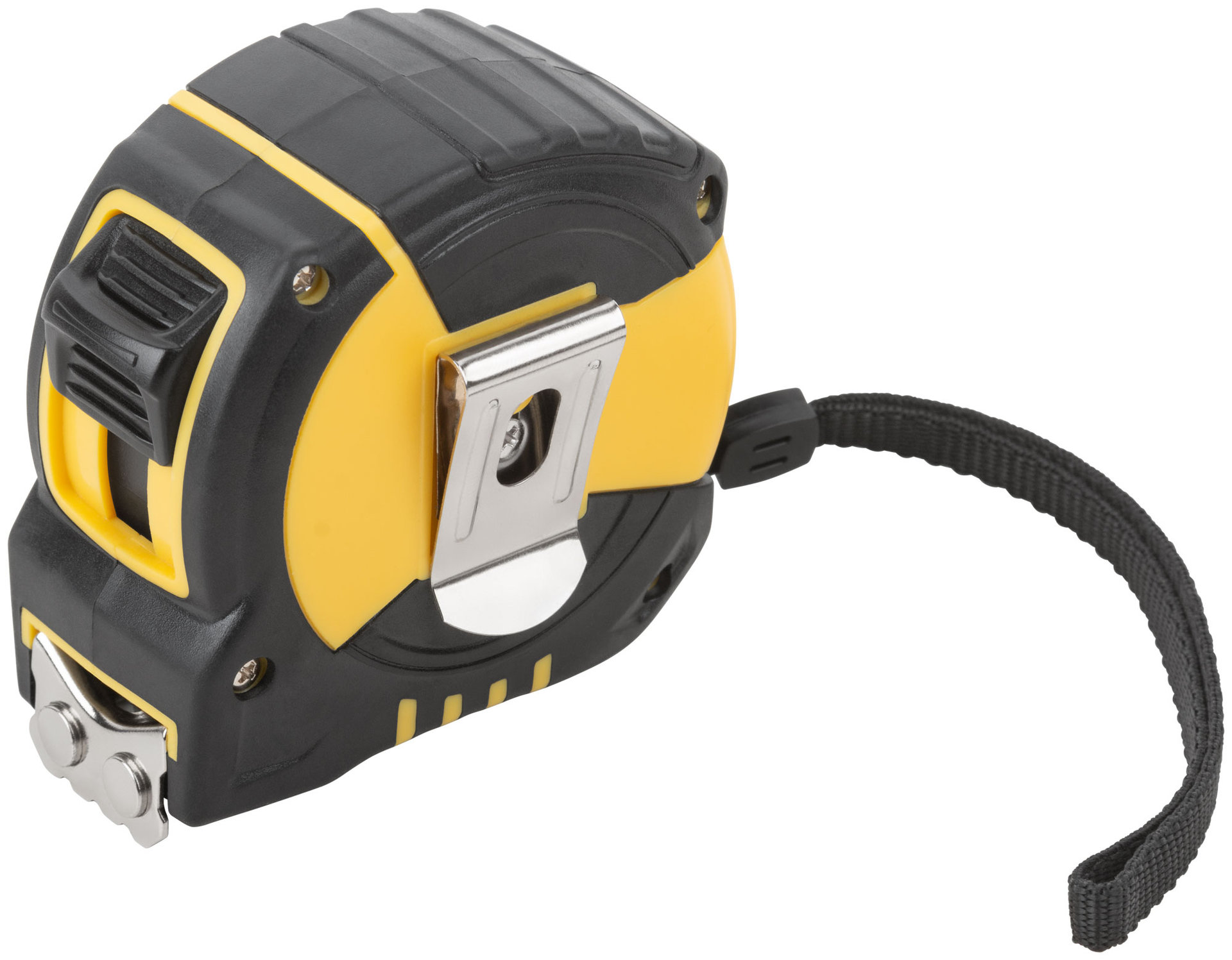 Рулетка Гранд, калибр.лента, нейлон.покр., магн.крючок, двойной стопор, прорезин.корпус 7,5 м х 25 мм