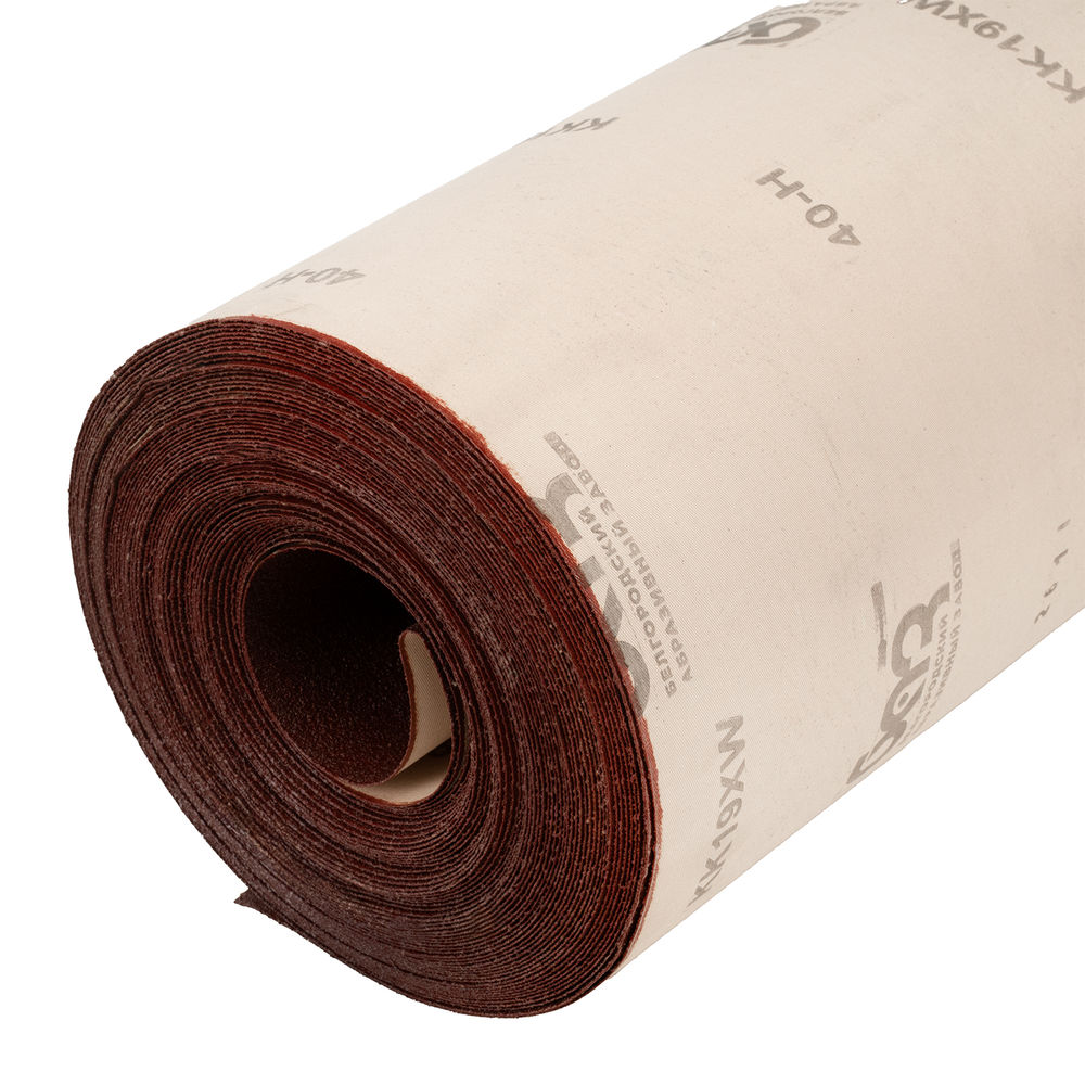 Шкурка на тканевой основе, зернистость № 40, 775 мм х 30 м, БАЗ (75244)