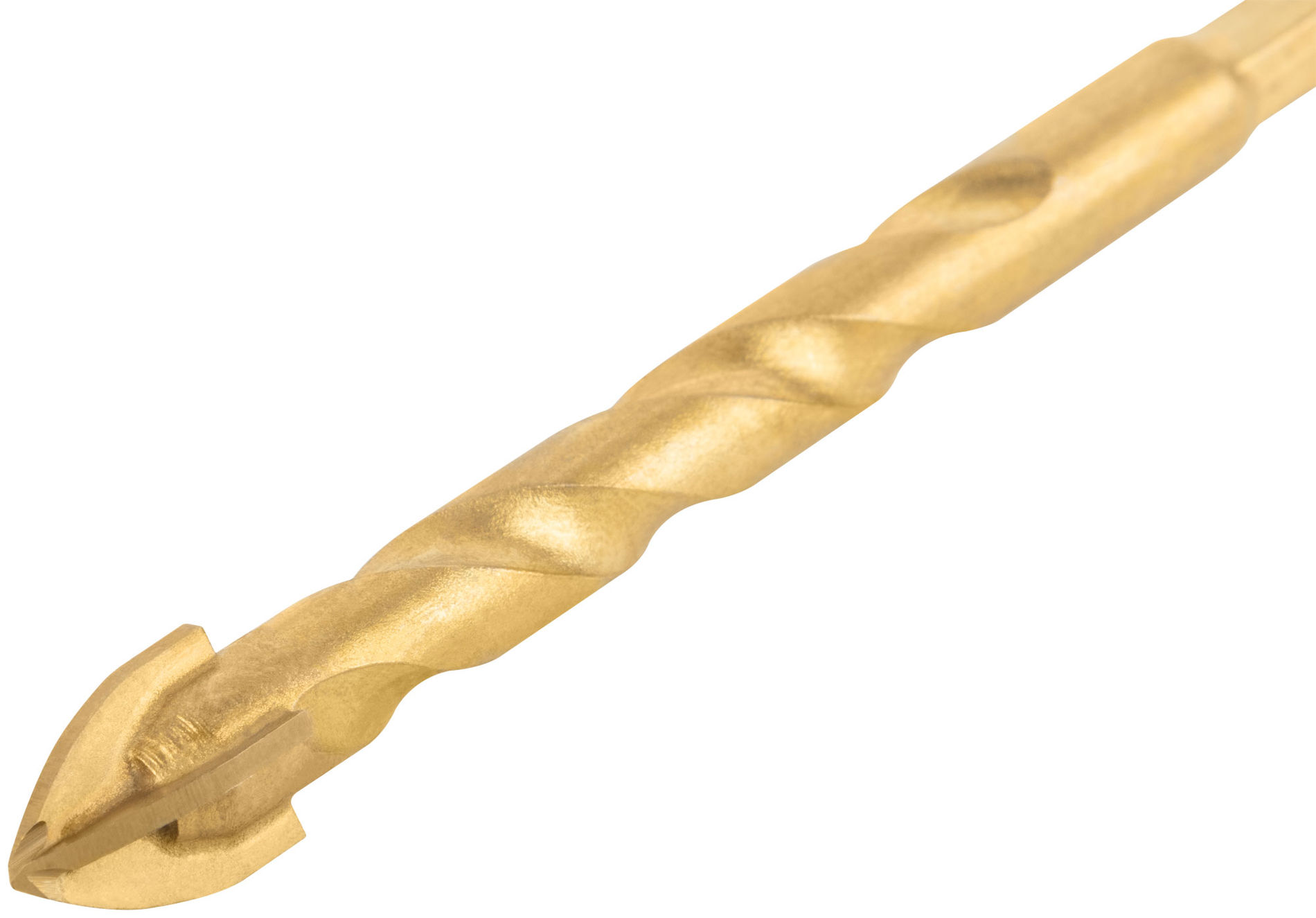 Сверло универсальное, 4 режущие кромки, титановое покрытие, шестигранный U-хвостовик под биту, 12х120 мм (35168)