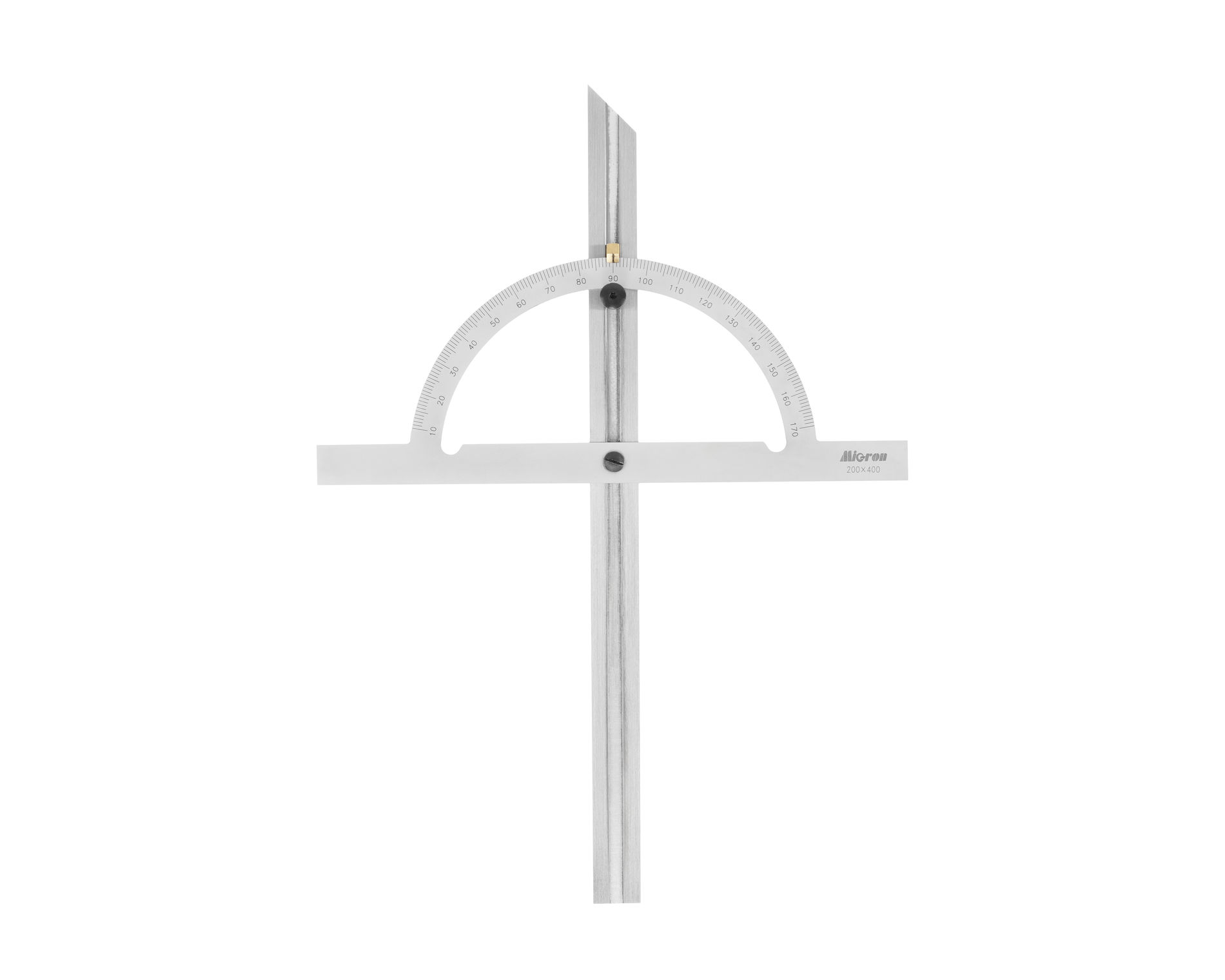Угломер-транспортир мод. УТ 10-170° (200x400мм 1°) регулир.рейка (ГРСИ №93019-24) Мicron
