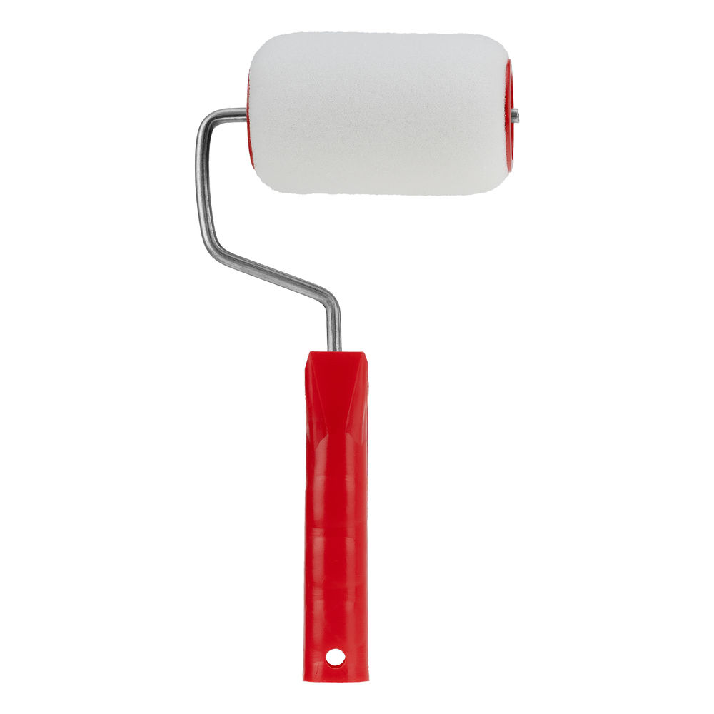 Валик Поролон, в сборе, 100 мм, D 48 мм, D ручки 6 мм, крепление шплинтом Сибртех (80141)