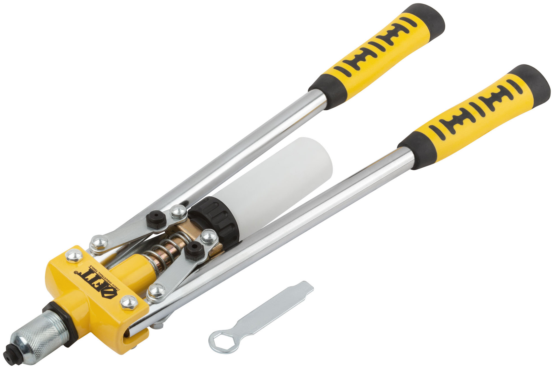 Заклепочник усиленный с длинными ручками, пластиковый контейнер 3,2-4,8 мм (430 мм) (32055)