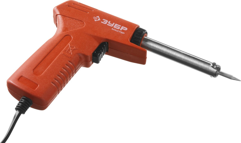 Паяльник с пистолетной рукояткой 30 Вт + 70 Вт, конус ЗУБР 55404  