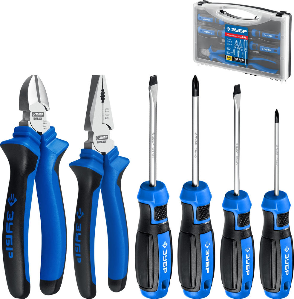 Набор слесарных инструментов 6 шт Профессионал ЗУБР 2201-H6