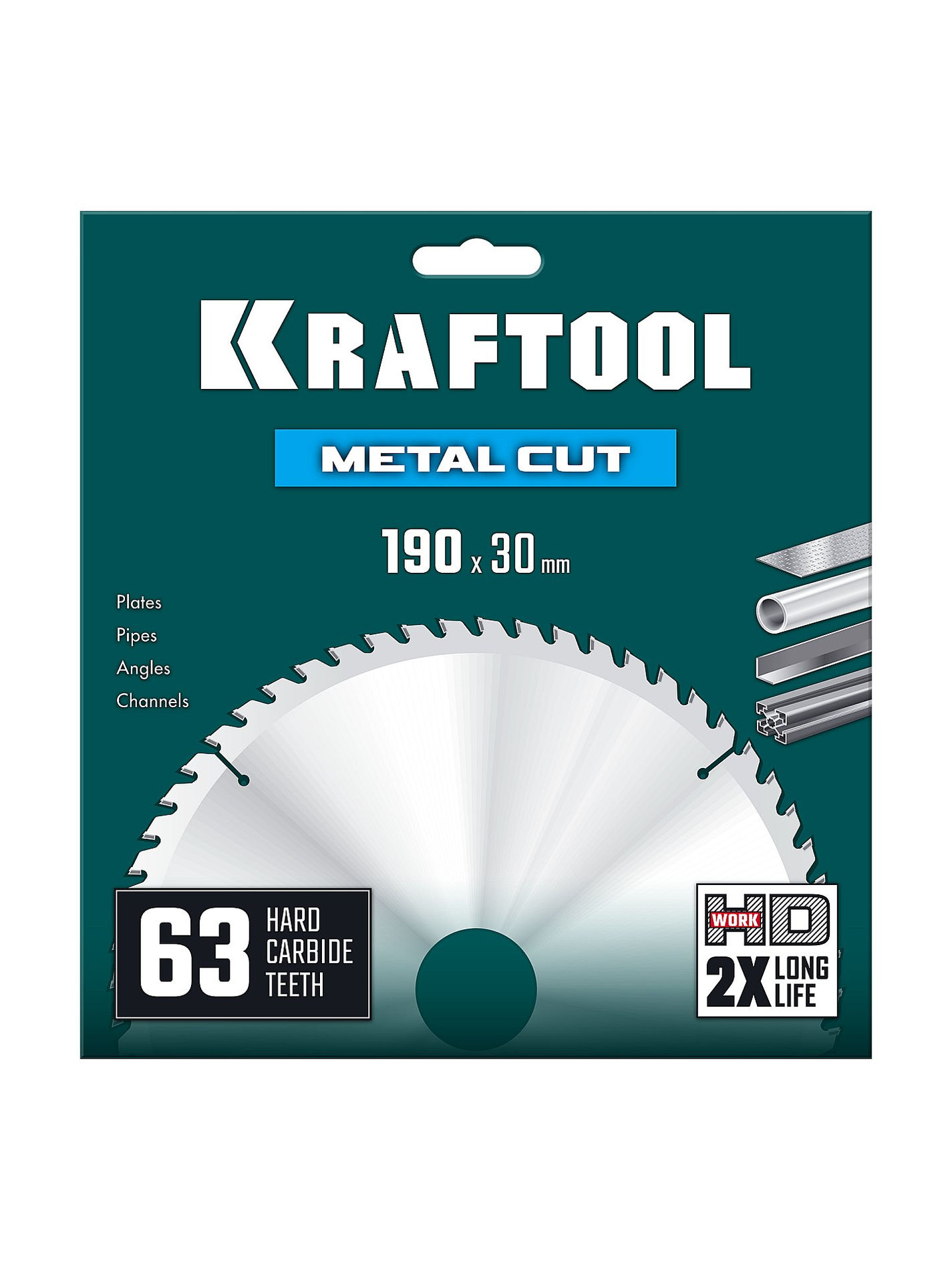Диск пильный по металлу и стали Metal Cut, 190 х 30 мм, 63Т KRAFTOOL 36954-190-30-63