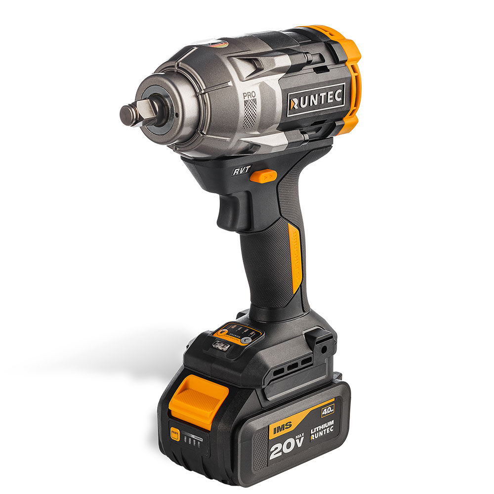 Гайковерт ударный аккумуляторный RUNTEC PRO 1/2, 20В, 2*4Ач, 1100Нм, RUNTEC, RT-IW1100