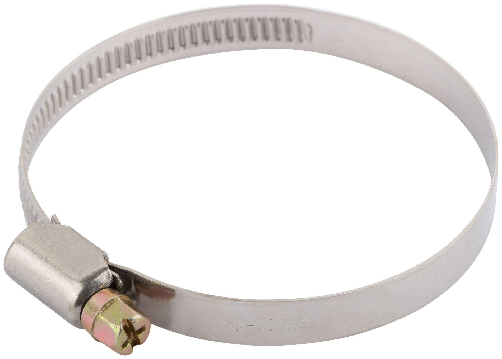 Хомут обжимной (нержавеющая сталь со сваркой) 50-70 мм (64286)
