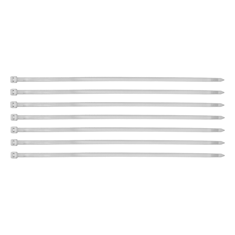 Хомуты, 400 х 8 мм, пластиковые, белые, 50 шт Сибртех (45582)