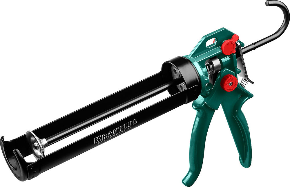 Пистолет для герметика EXPERT 4-in-1, 310 мл, антикапельная система, регулировка силы давления, усиленный скелетный поворотный KRAFTOOL 06675