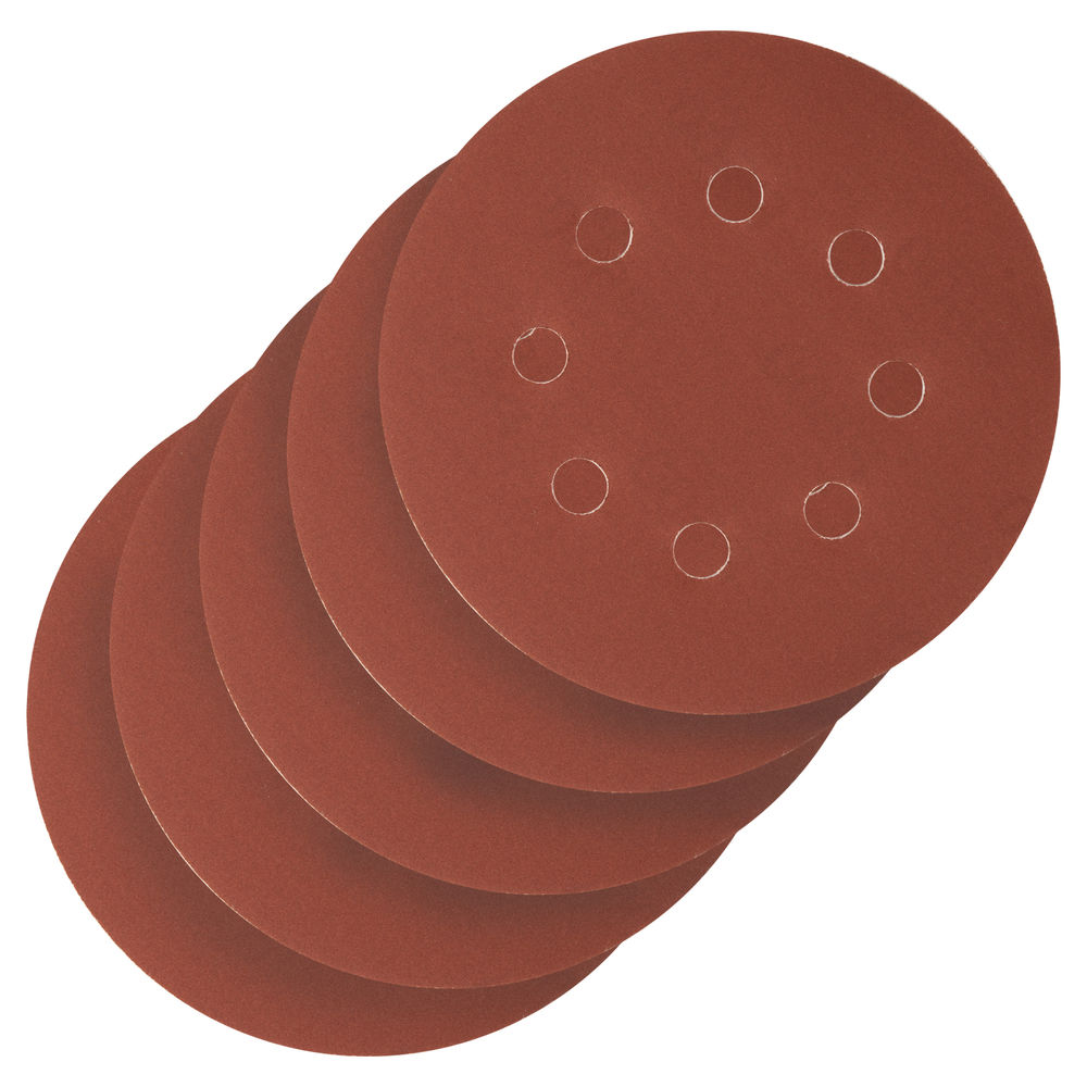 Круг абразивный на ворсовой подложке под липучку, перфорированный, P 500, 125 мм, 5 шт Сибртех (738157)