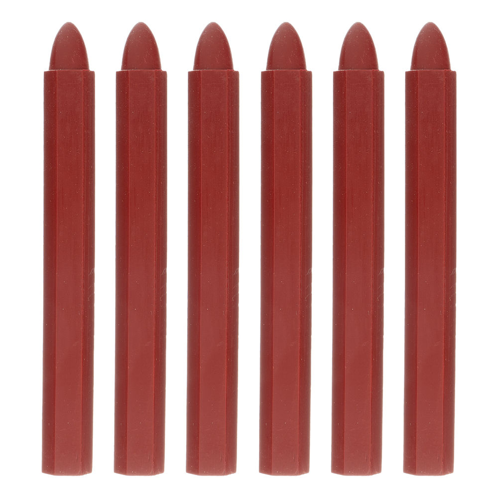 Мелки разметочные восковые красные, 120 мм, коробка 6 шт Matrix (84818)