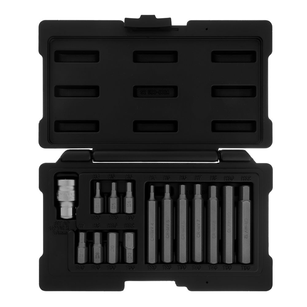 Набор бит HEX, шестигранный хвостовик 1/2, CrV, 10 мм, 15 предметов Stels (11313)