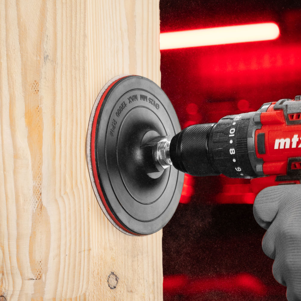 Насадка для дрели и УШМ с липучкой, 125 мм, твердая Matrix (76230)