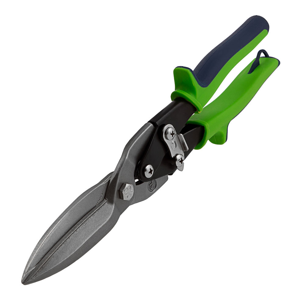 Ножницы по металлу, удлиненные, 285 мм, пряморежущие, двухкомпонентные обрезиненные рукоятки Сибртех (78339)