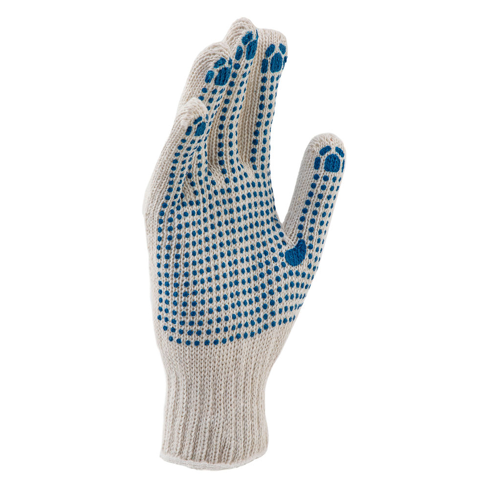 Перчатки х/б, ПВХ покрытие, Точка, 7 класс Сибртех (67703)