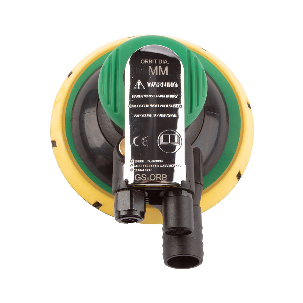 Пневматическая, роторно-орбитальная шлифовальная машинка с пылеотводом, 150 мм, 15 отверстий, орбита 8 мм, GARWIN PRO, GS-ORB-8