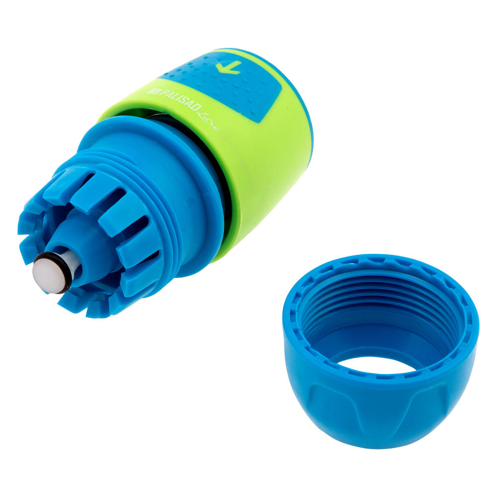 Соединитель быстросъемный для шланга 1/2-3/4, аквастоп, АВС-пластик Palisad Luxe (66267)