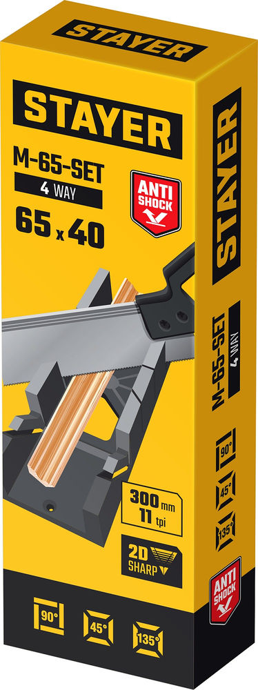 Стусло пластиковое 65 х 40 мм, 300 мм, с пилой STAYER 1539-30_z01