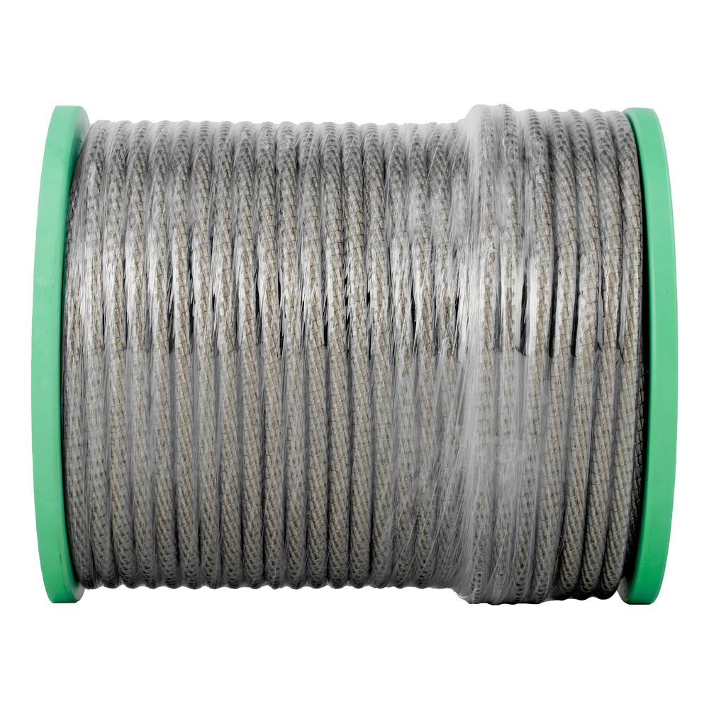 Трос металлополимерный прозрачный ПР-8.0, толщина 8.0 мм, катушка 100 метров Сибртех (47641)