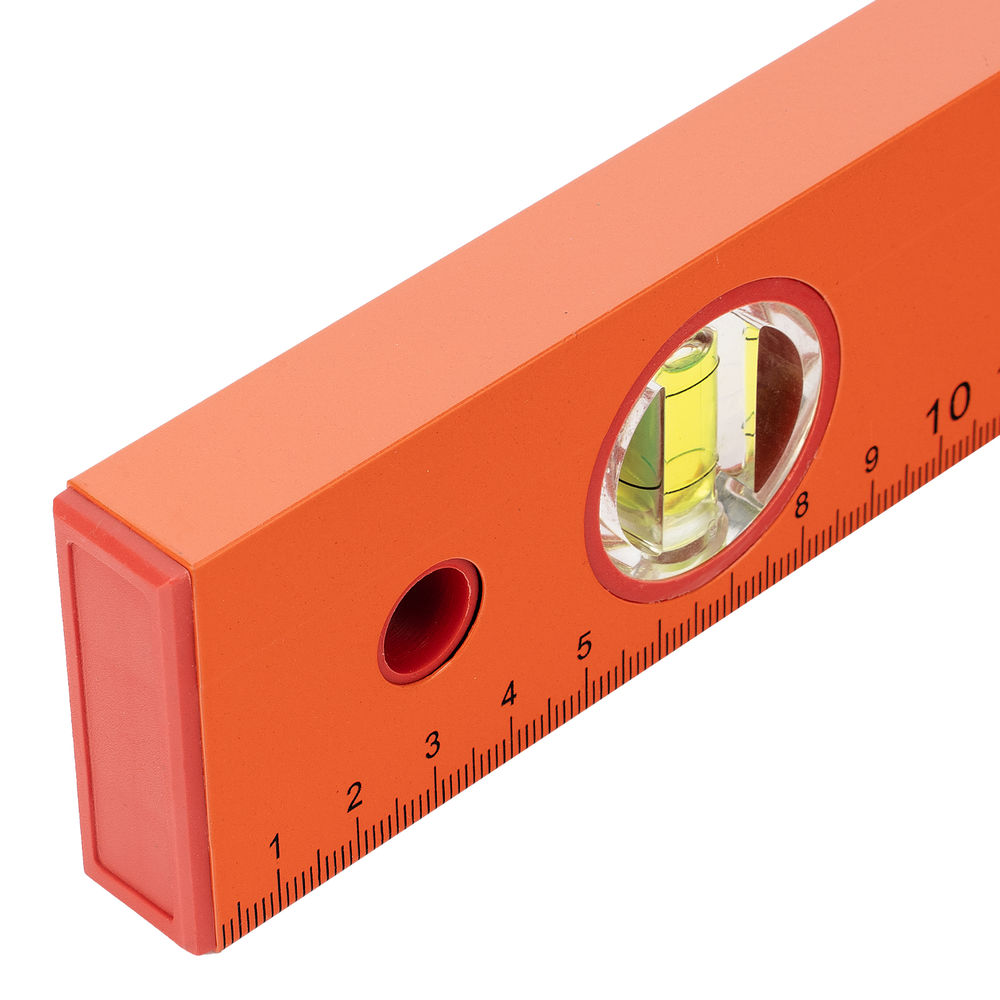 Уровень алюминиевый, 600 мм, 3 глазка, желтый, линейка Sparta (330235)