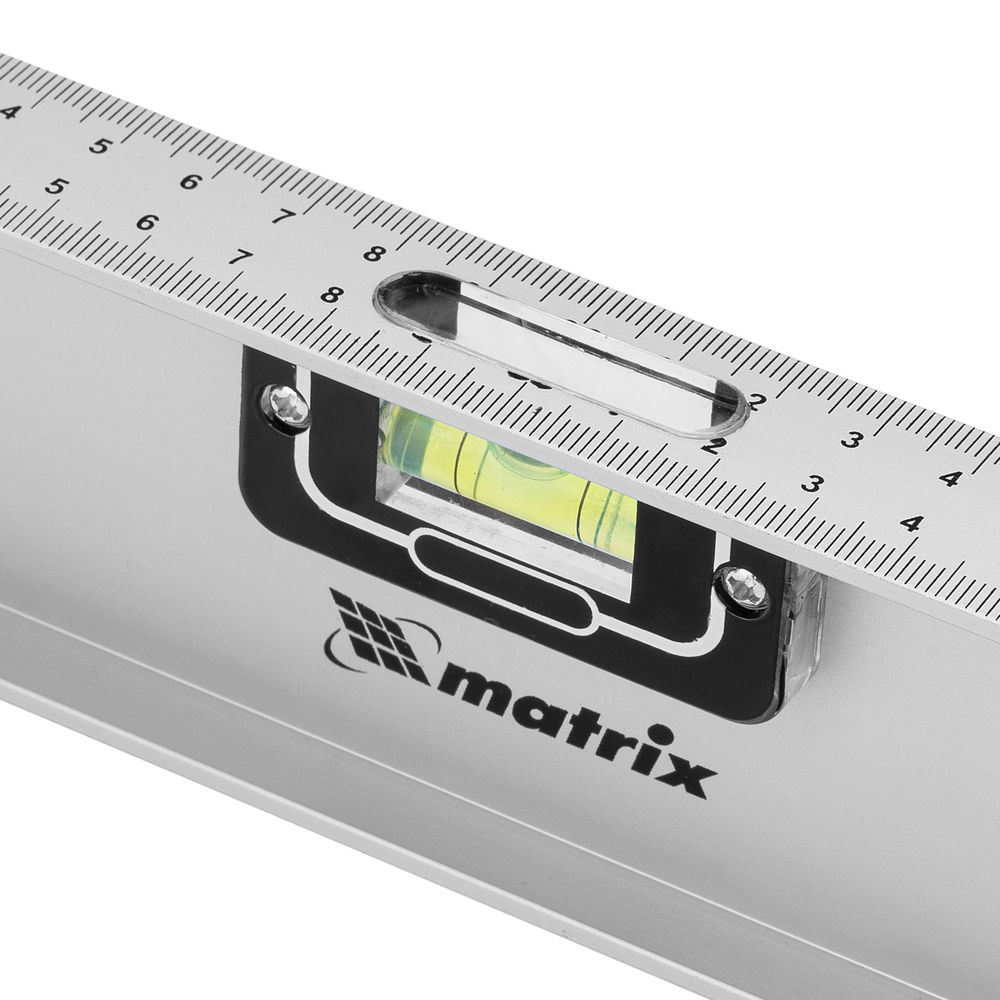 Уровень алюминиевый Рельс, 1200 мм, 3 глазка (1 поворотный) Matrix (34032)
