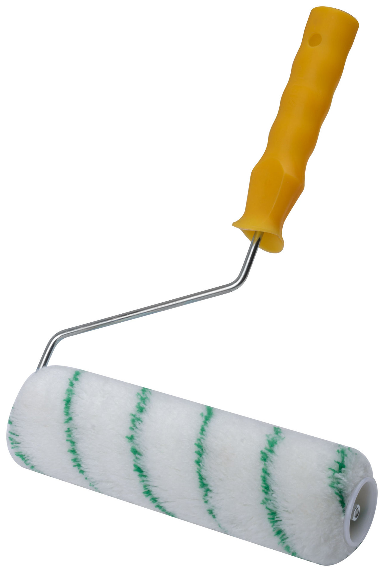 Валик полиакриловый, белый с зеленой полоской, диам. 40/74 мм; ворс 16,8 мм, 230 мм (01874)