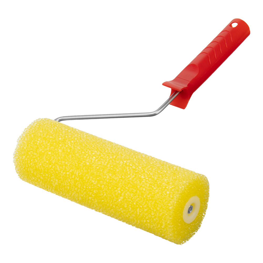 Валик Структурный поролоновый с ручкой, шероховатый, 230 мм, D 80 мм, D ручки 6 мм MTX (80221)