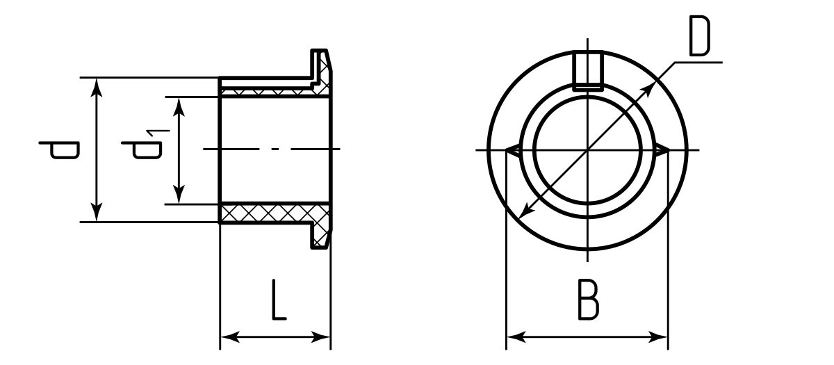 Втулка проходная В 17 (1000шт) (Fortisflex) (70032)