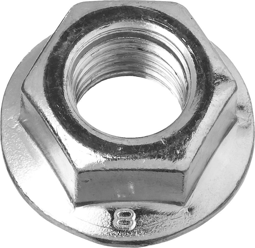 Гайка с фланцем M12, кл. пр. 6, цинк, 5 кг ЗУБР DIN 6923 303630-12