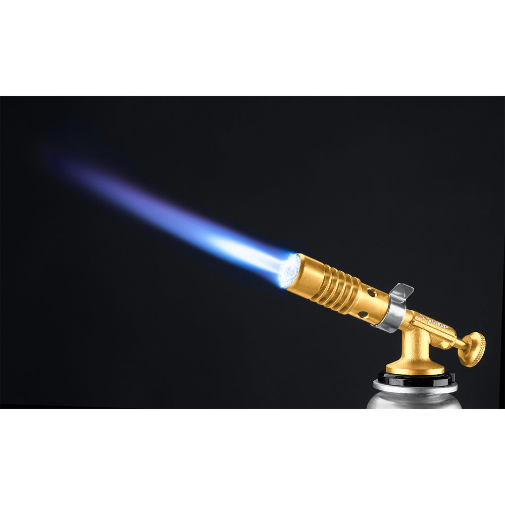 Горелка газовая ГРМ-200 1300°C, цельнометаллическая, 2 в 1, на баллон с цанговым соединением ЗУБР Профессионал 55556