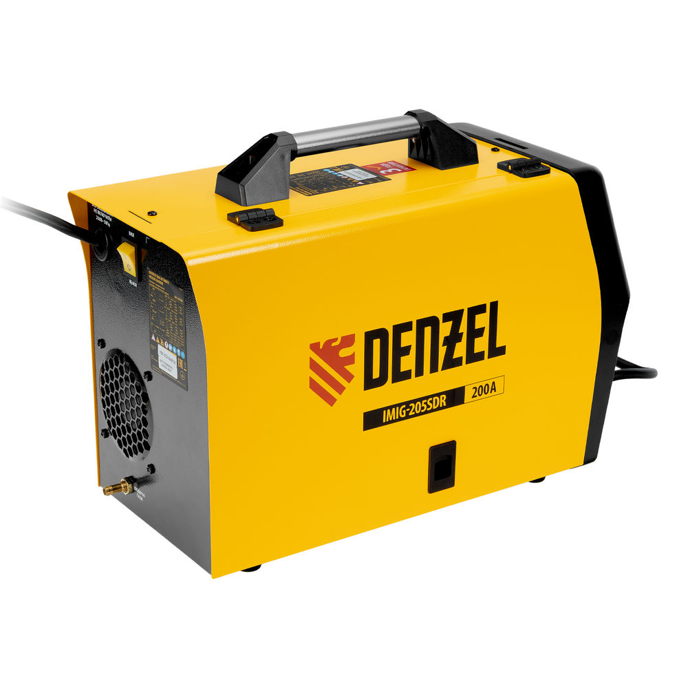 Аппарат инвертор. полуавтомат. cварки IMIG-205SDR, 200 А, ПВ 60%, катушка 5 кг Denzel (94364)