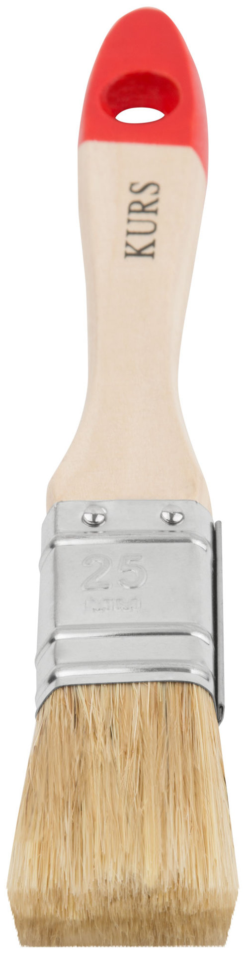 Кисть флейцевая Оптима, натур. cветлая щетина, деревянная ручка 1 (25 мм) (00813)