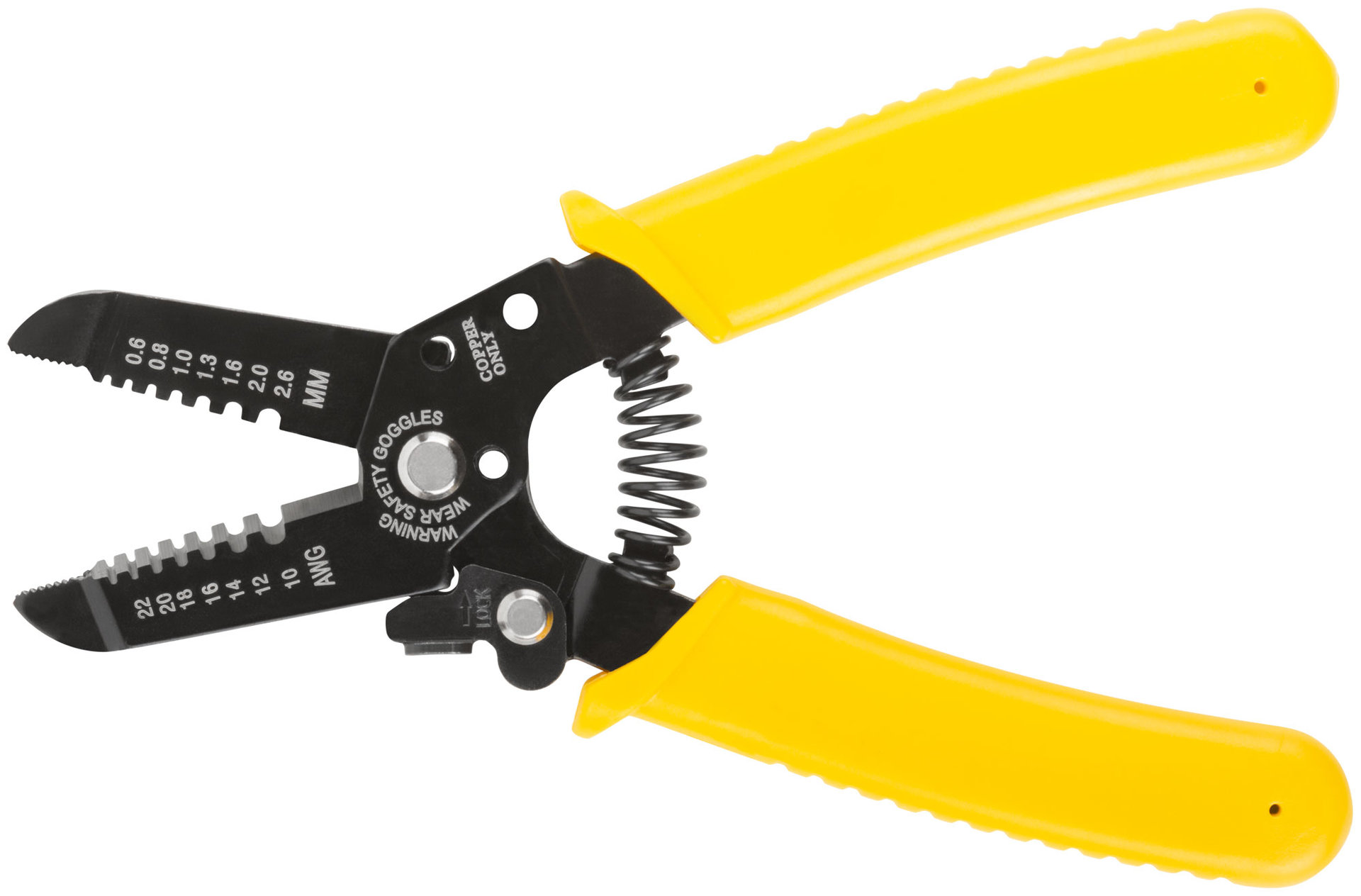 Клещи для снятия изоляции, диаметр проводов 0,6-2,6 мм, Профи, пластиковая ручка 170 мм (60020)