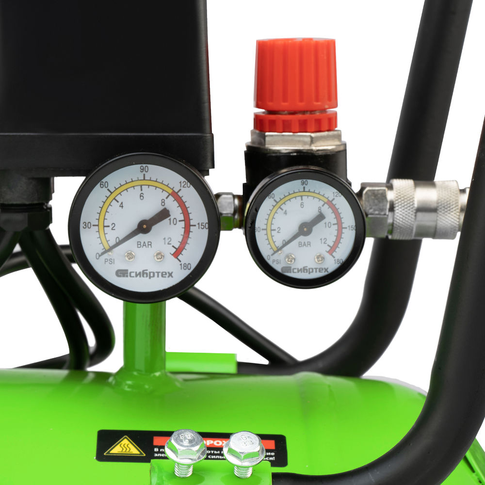 Компрессор безмаслянный малошумный МБ 2250/100, 2250 Вт, 100л, 400 л/мин Сибртех (58008)