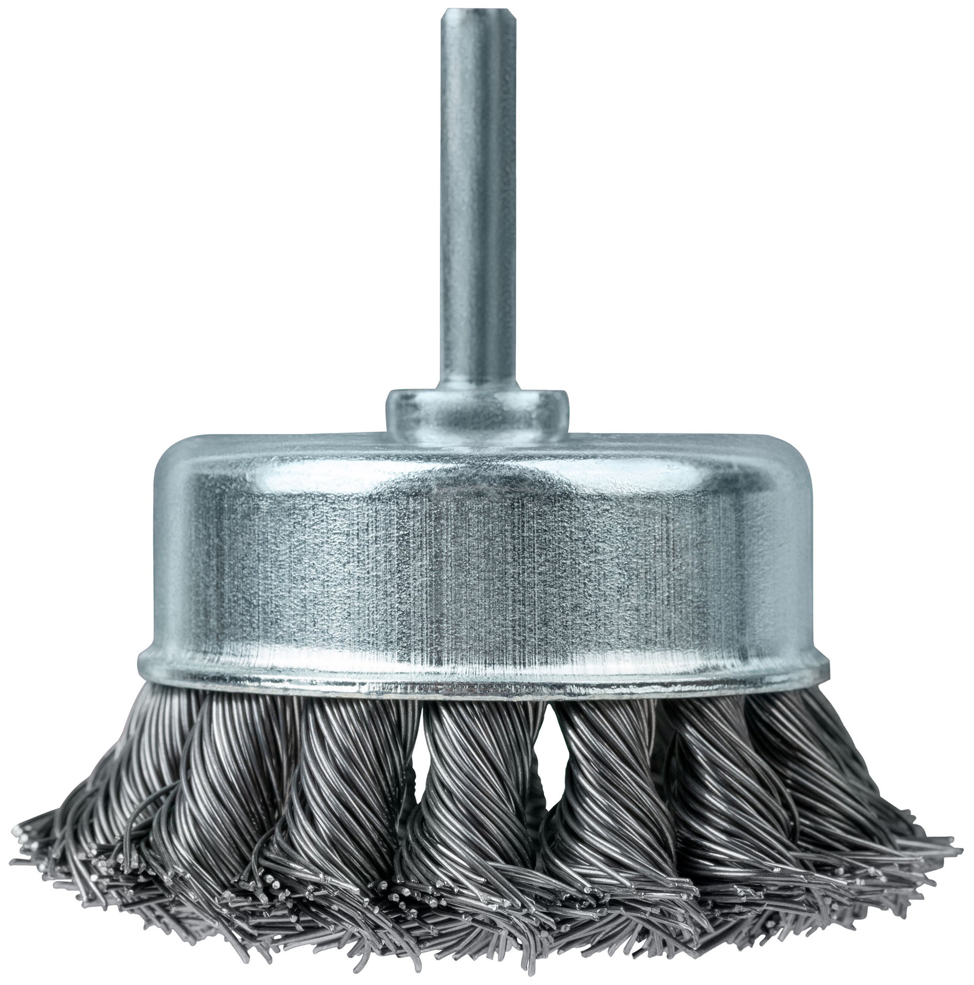 Корщетка-чашка, со штифтом, стальная витая проволока 70 мм (38595)