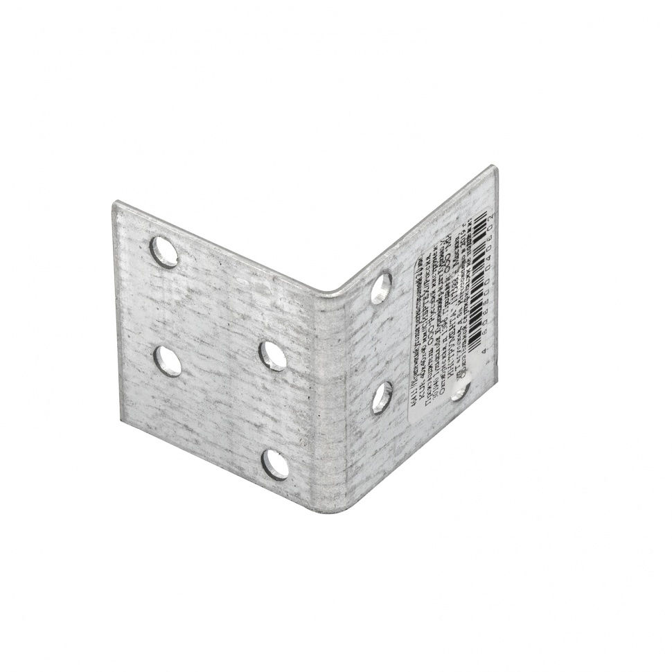 Крепежный уголок равносторонний 2 мм, KUR 40 x 40 x 40 мм Сибртех (46415)