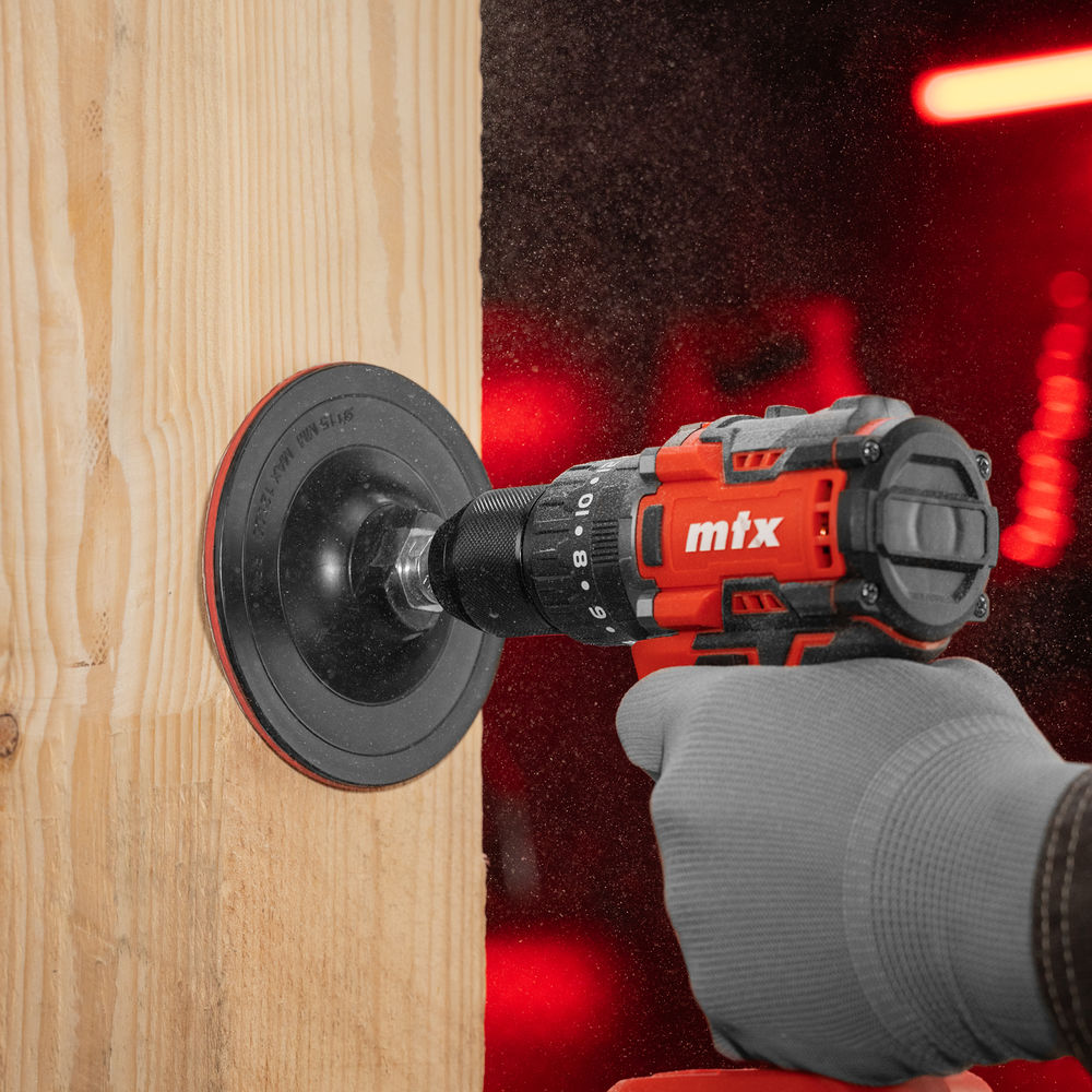 Круг абразивный на ворсовой подложке под липучку, P 80, 115 мм, 10 шт Matrix (73825)