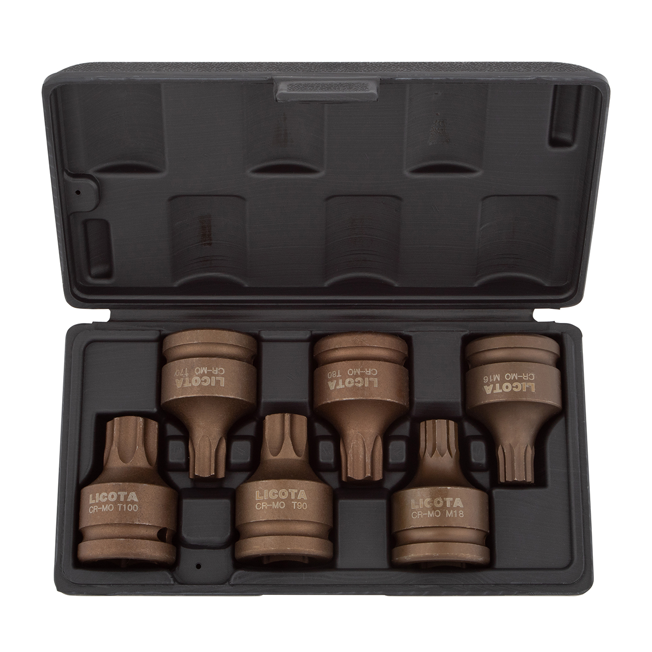 Набор ударных головок T70-T100, M16, M18, 6пр. 3/4 Licota ASA-80009